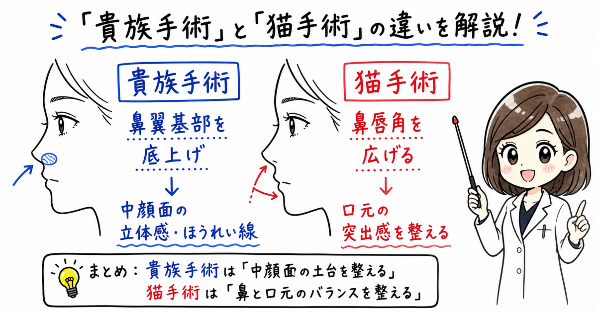 貴族手術と猫手術の根本的な違いとは?解剖学的なアプローチと名称の由来