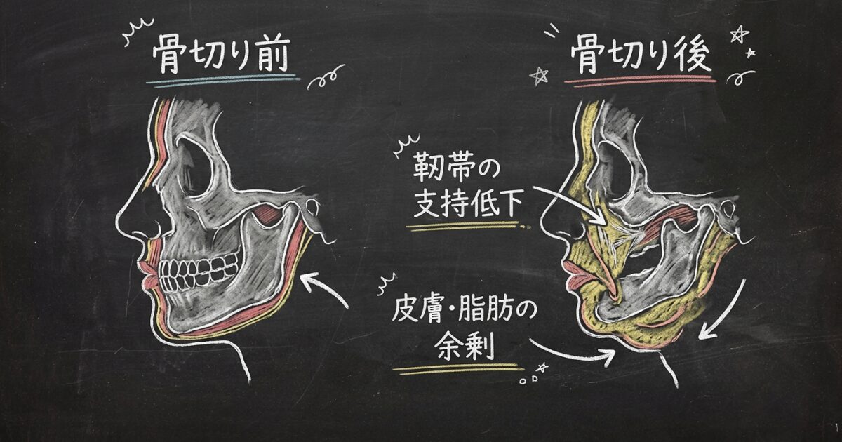 骨切り後のたるみに後悔する前に|脂肪吸引vs糸リフト正しい選び方