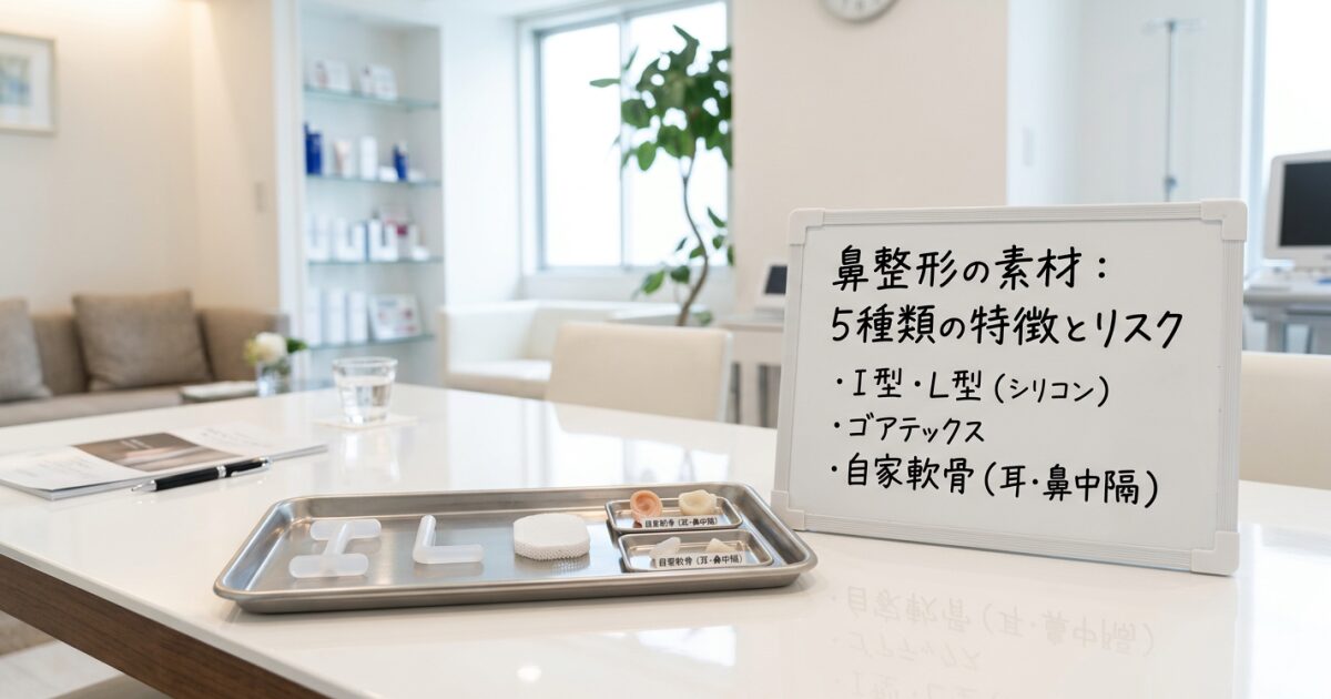 鼻整形に使う「素材」は何が正解？人工物から自家組織まで5種類の特徴とリスク