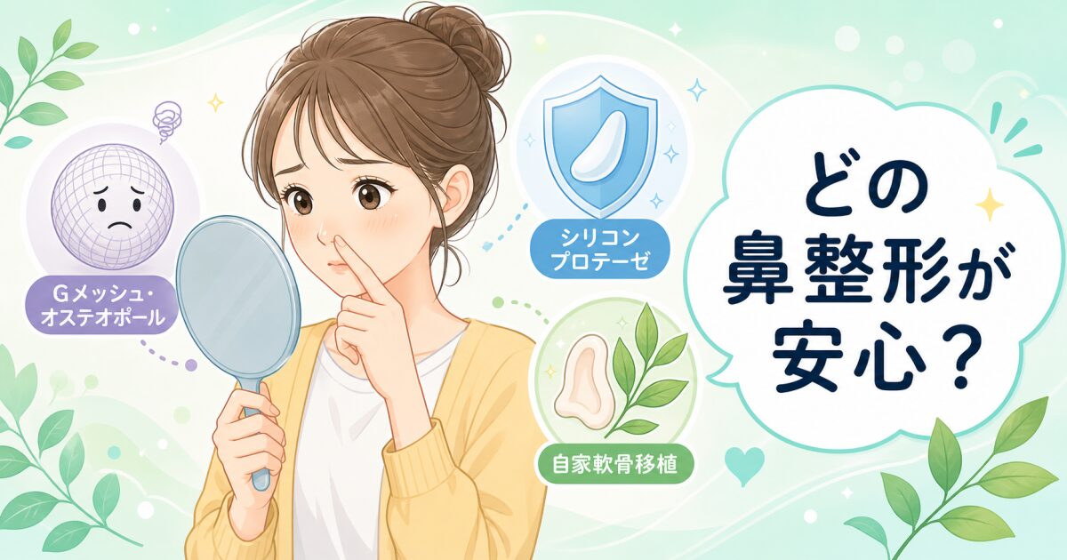 Gメッシュ・オステオポールが不安な方へ｜リスクと他の鼻整形との比較