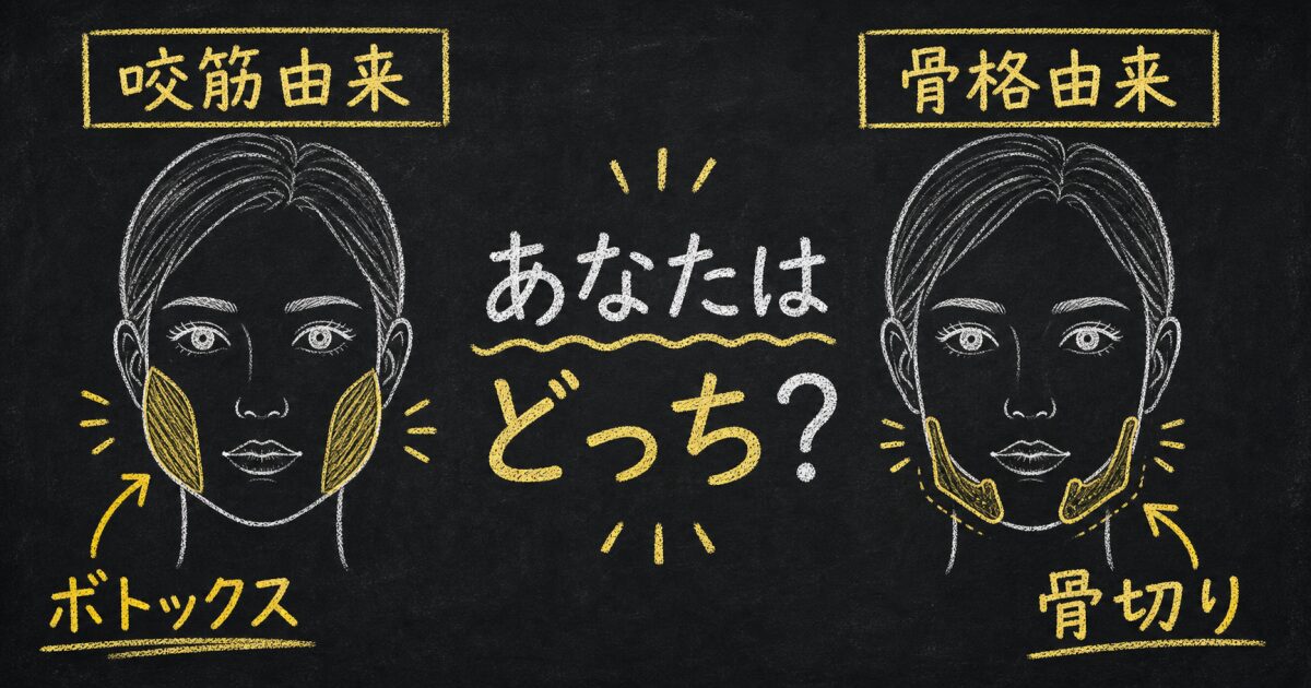 エラの張りは「骨」か「筋肉」か──原因別に適した施術が変わる理由
