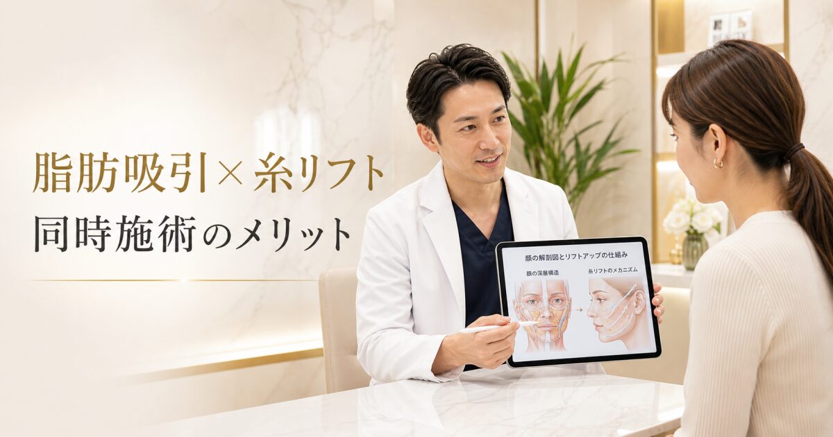 脂肪吸引と糸リフトを同時に行う効果とは？癒着固定で長持ちする理由