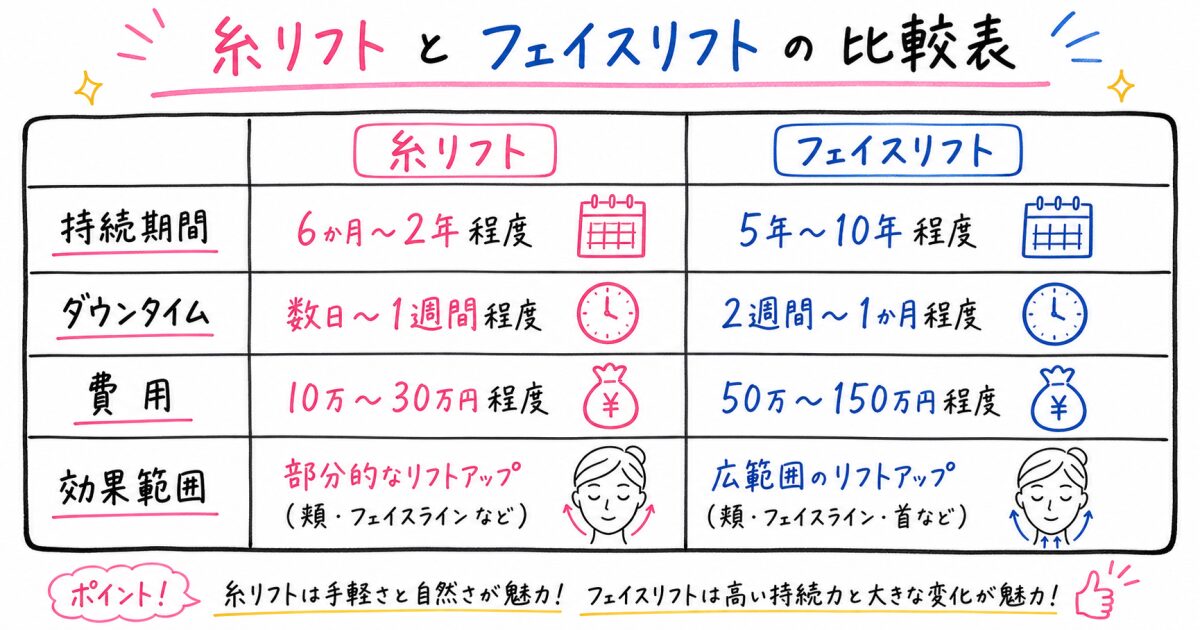 糸リフトの「限界」と切開フェイスリフトの検討基準
