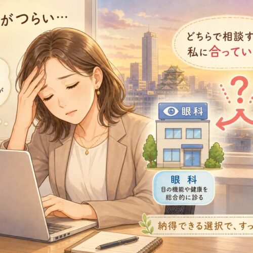 夕方まぶたが重い…眼科と形成外科どっち？40代の受診判断基準