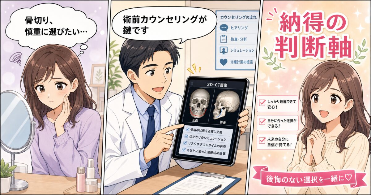 骨切り手術後に「後悔した」と感じるケースの共通点：術前カウンセリングで防げること