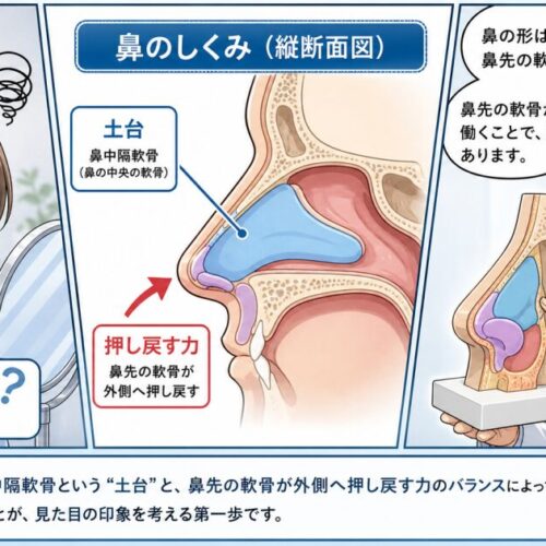 なぜ鼻尖形成は後戻りする？鼻中隔延長で土台を作る必要性を解説