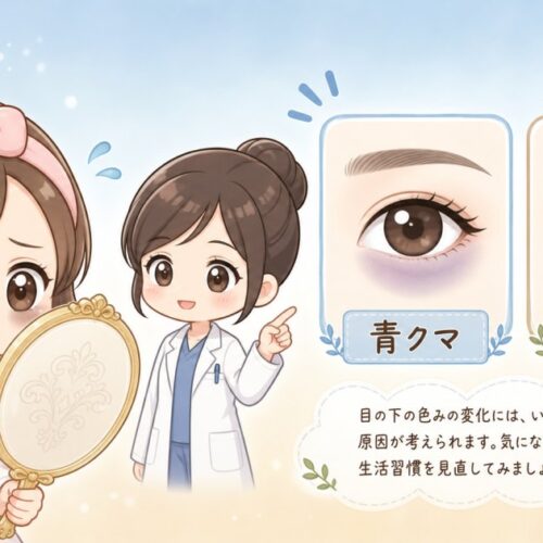 青クマ？茶クマ？見分け方と原因を解説！ケアの限界も知ろう