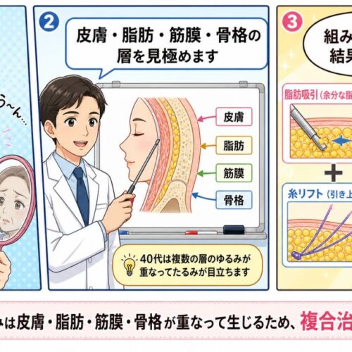 HIFUや糸で限界を感じた40代へ｜たるみ複合治療の組み合わせ方