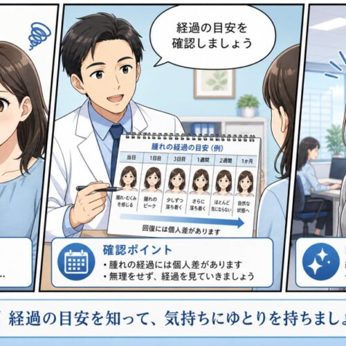 骨切りの腫れ・内出血はいつ引く？ダウンタイム経過と仕事復帰の目安