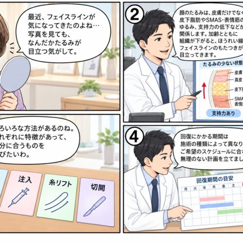50代のたるみ治療｜切らない施術の限界と手術のダウンタイム